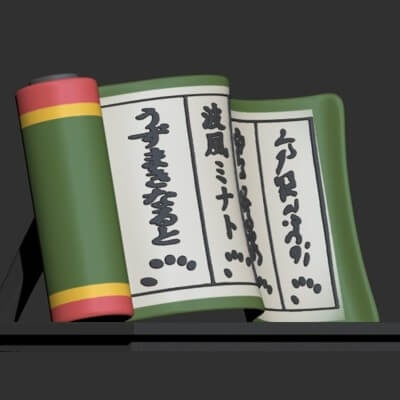 summoning scroll naruto anime - 3d print model by genasabrodil 3d print model - Mito3D