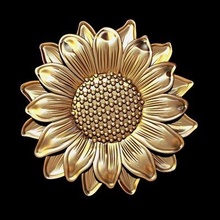 tournesol pendentif bijoux impression prêt 3d modèle dang nhat bronzer 3d print model - Mito3D