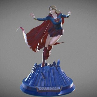 Super Girl figure 3d impression modèle 3dprintingdesigner 3d print model - Mito3D