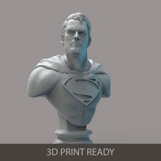Süpermen büst 3d Yazdır model 3dprintingdesigner 3d print model - Mito3D