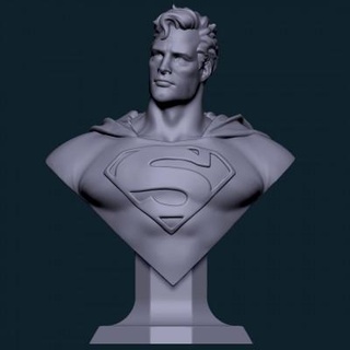 Süpermen büst savini dechento 3d print model - Mito3D