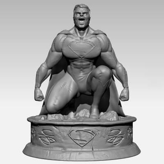 Superman genou 3d impression modèle 3dprintingdesigner 3d print model - Mito3D