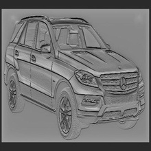 SUV soulagement impression prêt 3d modèle élitemodélisme 3d print model - Mito3D