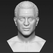 sylvester stallone rocky balboa bust print ready 3d model here printing current size 5 cm height but you free scale it zip file contains obj stl created zbrushif have any questions please don't hesitate contact me respond asap encourage check my other celebrity models 3d print model - Mito3D