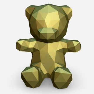 teddy bear lowpoly print 3d print model - Mito3D