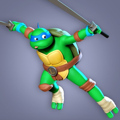 teenage mutant ninja turtles leo print ready 3d model our childhood probably associated these turtleswhen you buy product own - obj stl files printing zbrush original ztl customize like version 10 if please rate positively me give more motivation make better products serve youthanks so much viewing my 3D print model - Mito3D