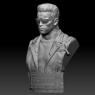 Terminator 2 Beurteilung Büste andreyad77 3d print model - Mito3D