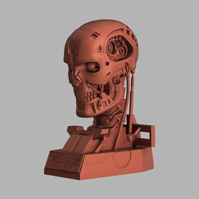 terminator genisys 800 schädel büste 3d drucken modell by john 3D print model - Mito3D