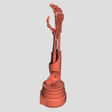 terminator t-800 endoarm 3d printing print ready model size 1 1the hand movable you can set any position fingersyou replace plastic connections bolts use flexible wirestotal 153 partsfull sizelenght 170mm width 176mm height 665mmobj filepolys 273619verts 273039 3d print model - Mito3D