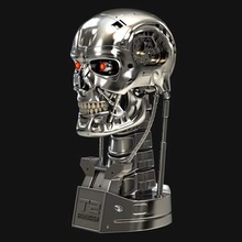 terminator t-800 skull bust v2 print ready 3d model scale 1 printingadded chip modified nose replaced separated teeth neck other changes compared first version there channels installing eye lightingfull size length 210 mm wigth 1625 height 385 3d print model - Mito3D