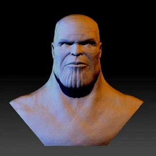 Thanos büst hayret çizgi roman 3d Yazdır model şafak yarası 3d print model - Mito3D