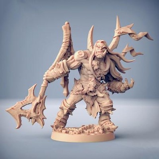 throgar chainbreaker - orc barbarian hero 3d print model 3dmodeldesigner 3d print model - Mito3D