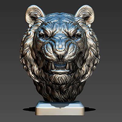 tigre sourire Japonais style impression prêt 3d modèle guninnik81 3D print model - Mito3D