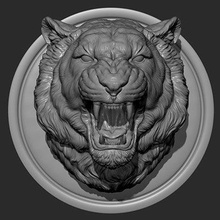 tiger grin roar - print ready 3d model guninnik81 3d print model - Mito3D