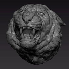 tiger head roar - print ready 3d model guninnik81 3d print model - Mito3D