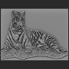 tiger relief - print ready 3d model elitemodelry 3d print model - Mito3D