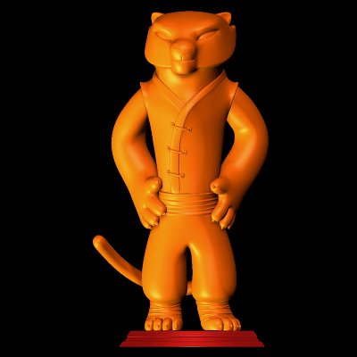 Tigerin Kung fu Panda drucken bereit 3d Modell dummes Spielzeug 3D print model - Mito3D