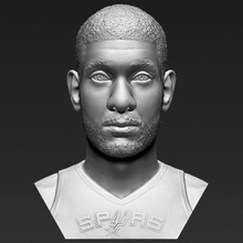 tim duncan bust print ready 3d model here san antonio spurs printing current size 5 cm height but you free scale it zip file contains obj stl created zbrushif have any questions please don't hesitate contact me respond asap encourage check my other celebrity models 3d print model - Mito3D