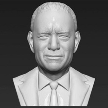 tom hanks bust print ready 3d model here printing current size 5 cm height but you free scale it zip file contains obj stl created zbrush 3d print model - Mito3D