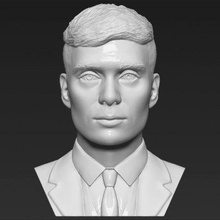 tommy shelby peaky blinders bust print ready 3d model here thomas cillian murphy printing current size 5 cm height but you free scale it zip file contains obj stl created zbrushif have any questions please don't hesitate contact me respond asap encourage check my other celebrity models 3d print model - Mito3D