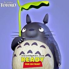 Totoro Admirador arte impressão pronto 3d modelo 3d print model - Mito3D
