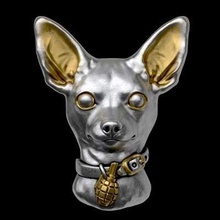toy terrier head print ready 3d model element jewelrysize 48 60 19 mmonly trianglespure geometry onlythe file printing 3d print model - Mito3D