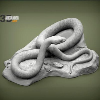 trans pecos rata serpiente 3d impresión modelo alexander3dart 3d print model - Mito3D