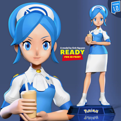 tricia - pokemon masters fanart sinh nguyen 3D print model - Mito3D