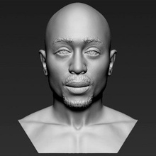 tupac shakur bust print ready 3d model here printing current size 5 cm height but you free scale it zip file contains obj stl created zbrushif have any questions please don't hesitate contact me respond asap encourage check my other celebrity models 3d print model - Mito3D