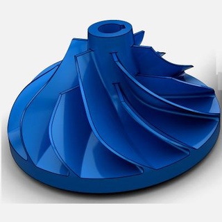 turbo impeller 3dsldworks 3d print model - Mito3D