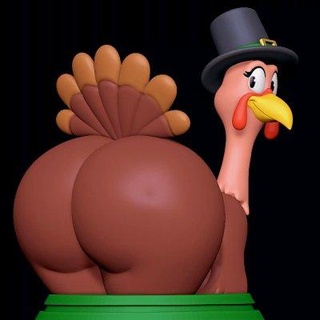 turkey big booty thanksgiving sillytoys 3d print model - Mito3D
