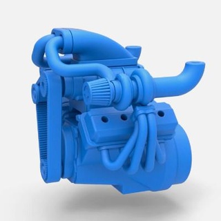 twin turbo supercharged v8 1 25 cosplayitemsrock 3d print model - Mito3D
