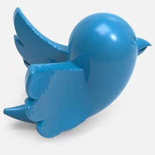 twitter d'oiseaux prêts à l'impression 3d de modèle twitterbird stl style deux morceaux connexion 2gether un oiseau ainsi, vous obtenez 2 les fichiers nous l'aide mettre le capteur qualité l'air la nos lorawan réseau 3d print model - Mito3D