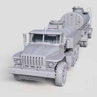 ural-375 fuel tanker n3-t3 3d print model zenislew 3d print model - Mito3D
