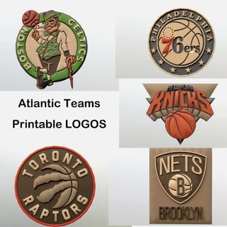 usa atlantic basketball teams printable logos - 3d print model danyelon 3d print model - Mito3D