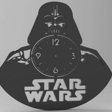 Vader parede relógio impressão pronto 3d modelo 3d print model - Mito3D