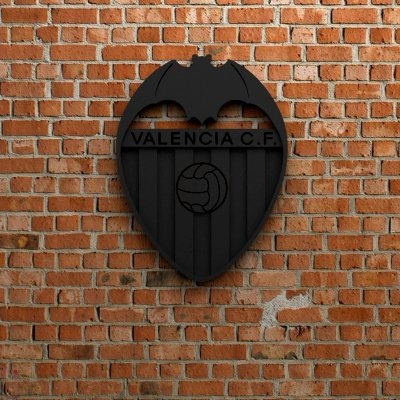 valencia cf logo 3d impresión modelo by waelmussa 3d print model - Mito3D