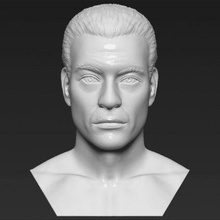 van damme kickboxer bust print ready 3d model here jean claude printing current size 5 cm height but you free scale it zip file contains obj stl created zbrushif have any questions please don't hesitate contact me respond asap encourage check my other celebrity models 3d print model - Mito3D