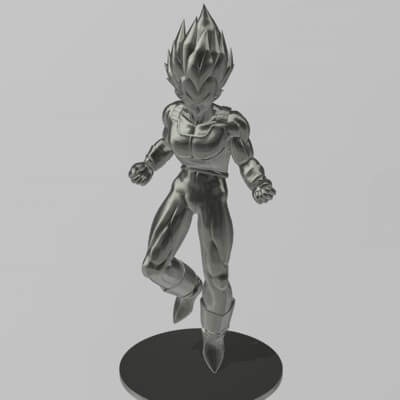 vegeta súper saiyajin 3d impresión modelo by mogar 3d print model - Mito3D