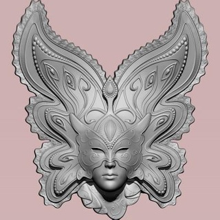 Venedik maske 3d Yazdır model Aysav 3d print model - Mito3D