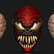 venom carnage mask 2021 - print ready 3d model blackstar90 3d print model - Mito3D