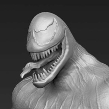 venom spiderman print ready 3d model here printing not scaled so you have adjust size want zip file contains stl objthe created zbrushif any questions please don't hesitate contact me respond asap encourage check my other celebrity models 3d print model - Mito3D