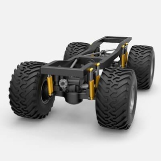 vintage monster truck chassis 1 25 - 3d print model cosplayitemsrock 3d print model - Mito3D