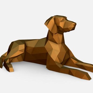 vizsla dog lowpoly print 3d print model - Mito3D
