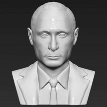 vladimir putin bust print ready 3d model here printing current size 5 cm height but you free scale it zip file contains obj stl created zbrush 3d print model - Mito3D