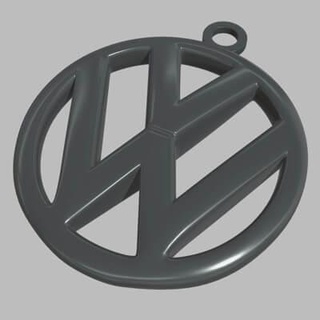 Volkswagen llave anillo cadena 3d impresión modelo viperjr3d 3d print model - Mito3D