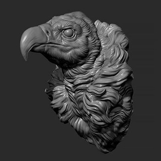 vulture head guninnik81 3d print model - Mito3D
