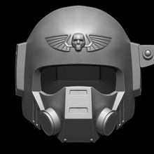 warhammer cadian casco Stampa pronto 3d modello 3d print model - Mito3D