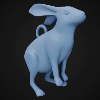 water rabbit keychain - free 3d print model bluelou 3d print model - Mito3D