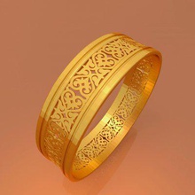 Casamento ouro anel ktwr02 impressão pronto 3d modelo 3d print model - Mito3D